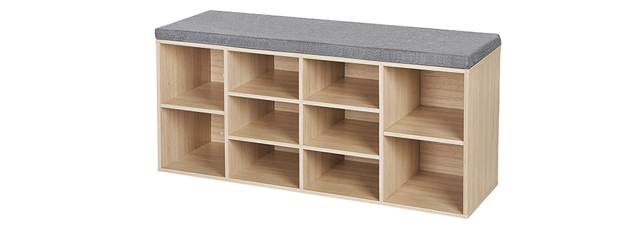 Schuhschrank Schuhbank Sitzbänke mit Sitzauflage Schuhregal Aufbewahrung LHS10NL