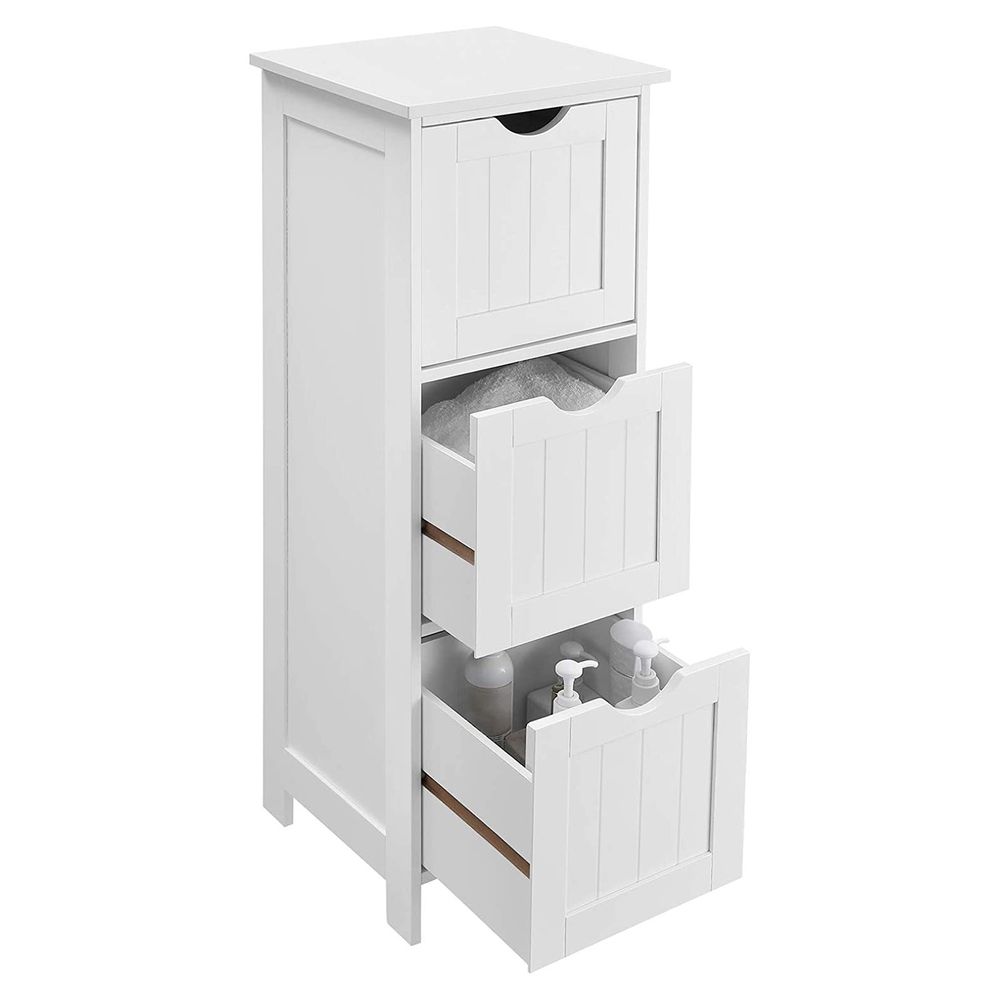 VASAGLE 3 Drawers Floor Cabinet 12.6 x 11.8 x 31.9 Inches