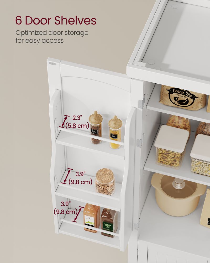 VASAGLE Freestanding Kitchen Pantry Cabinet - Thumbnail 5