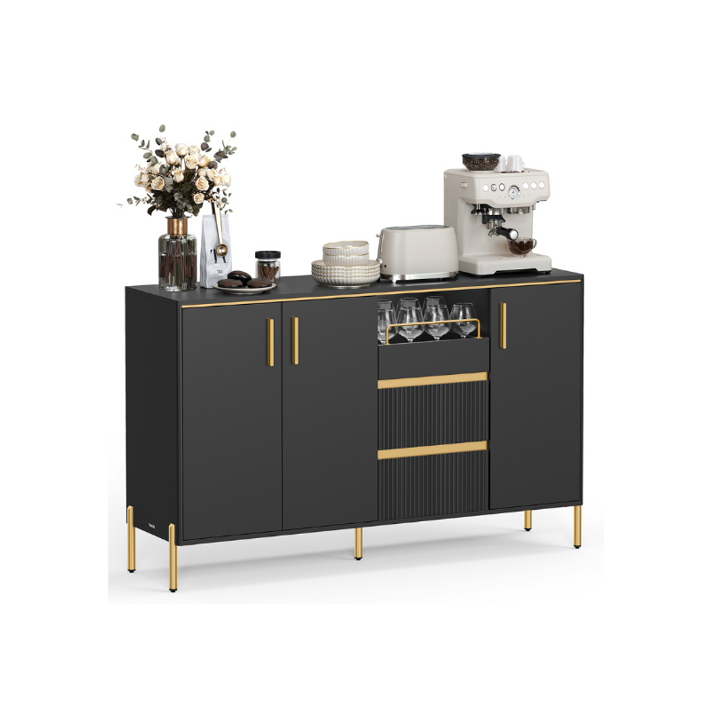 VASAGLE Buffet Cabinet with Storage, Drawers, Adjustable Shelf - Thumbnail 5