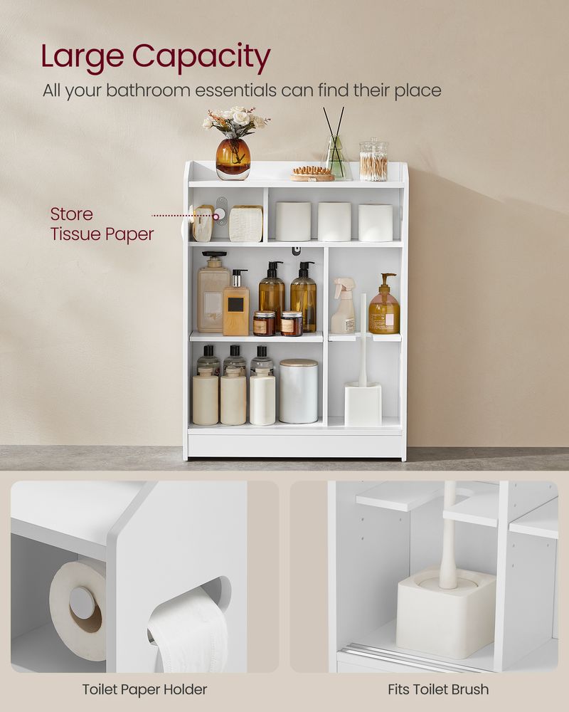 VASAGLE Tall Bathroom Storage Cabinet - Thumbnail 4