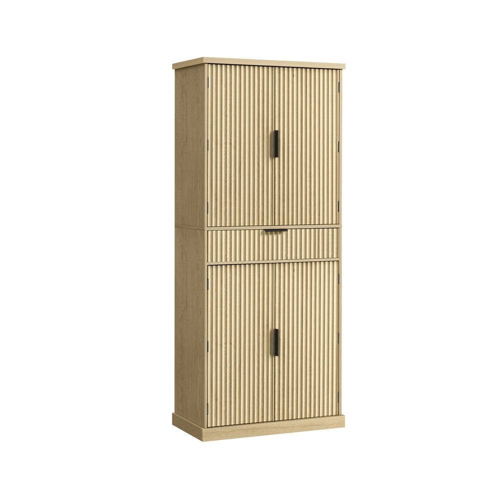 VASAGLE 71" Pantry Cabinet with Lights and Charging Station - Thumbnail 2
