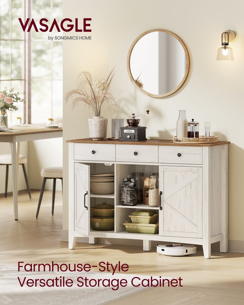 VASAGLE Farmhouse Buffet Cabinet - Thumbnail 4