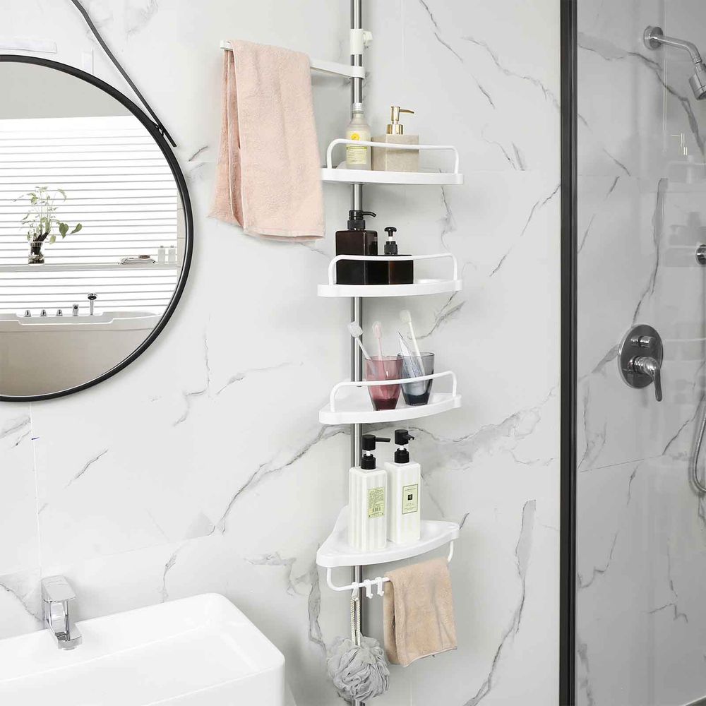 SONGMICS Corner Shower Caddy Tension Pole - Thumbnail 2