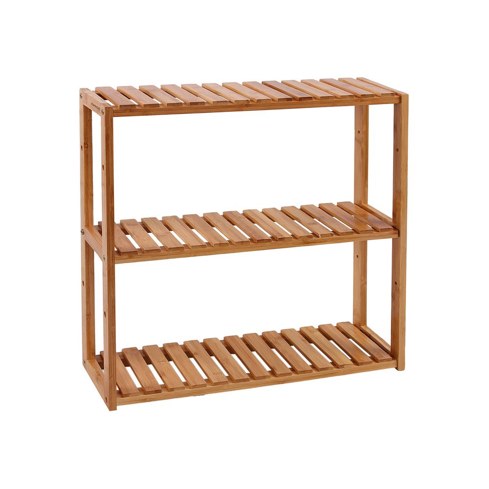 Bamboo Spice Rack Storage Shelves-3 tier Standing pantry Shelf