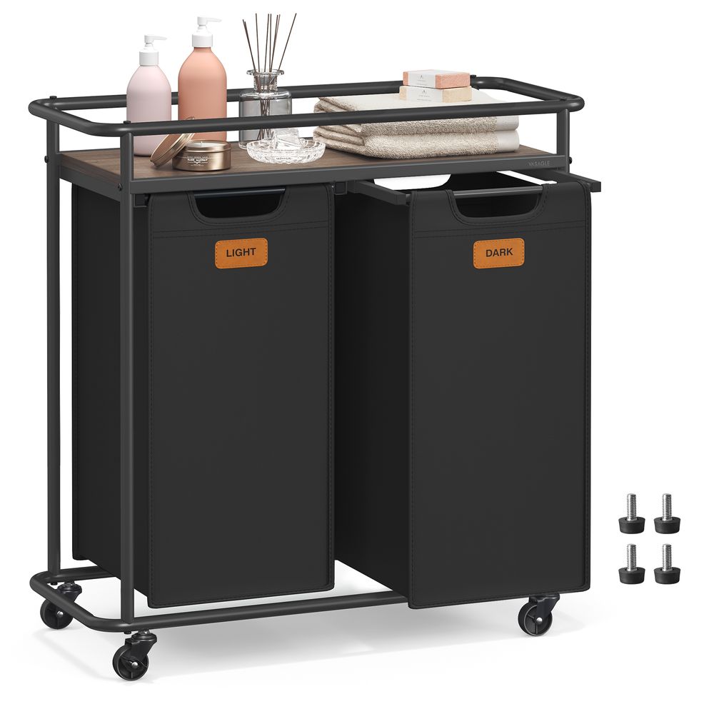 VASAGLE Laundry Sorter with Wheels
