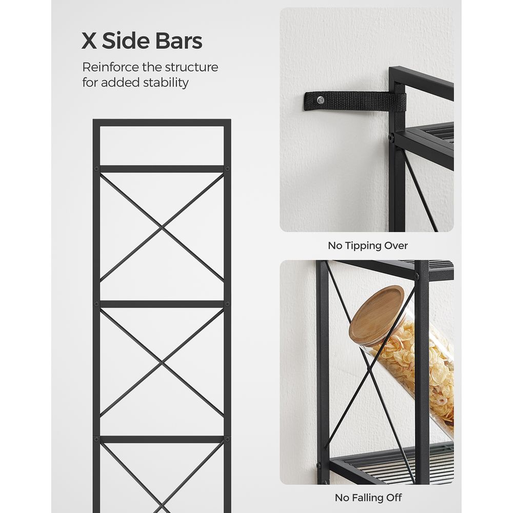 songmics adjustable 2 tier steel shelf