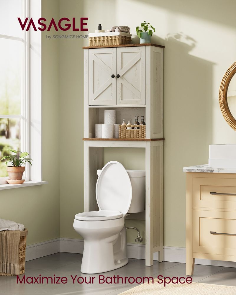 VASAGLE LIRY Collection Over the Toilet Storage Cabinet - Thumbnail 2