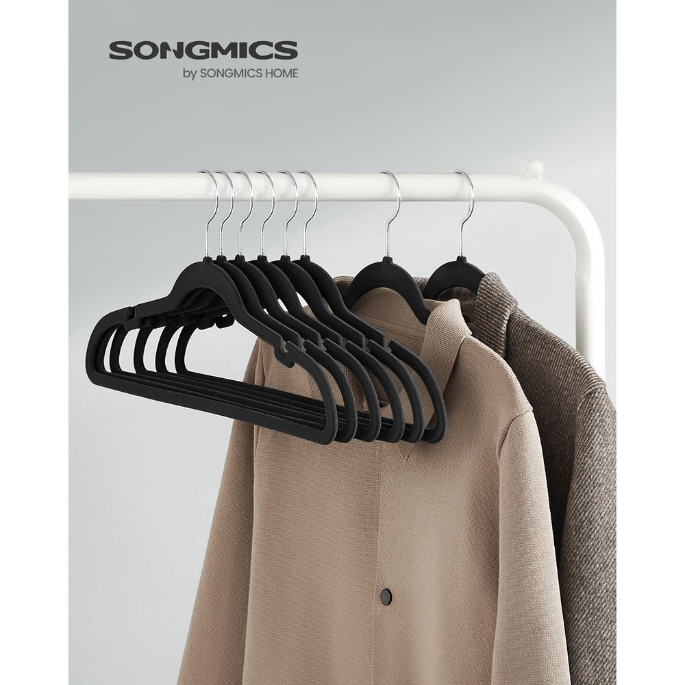 SONGMICS 50 Pack Coat Hangers, Velvet Hangers, Non-Slip Clothes