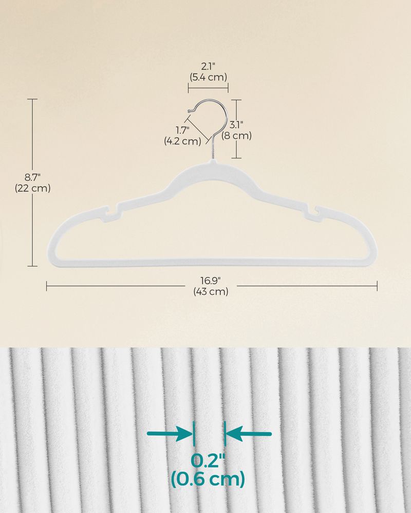 SONGMICS Velvet Hangers 30 Pack - Thumbnail 2