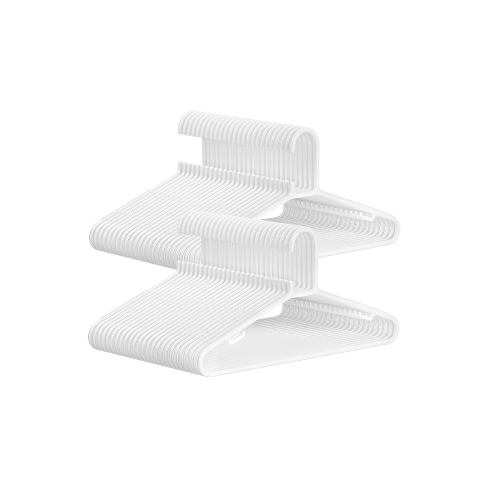 White Plastic Hangers 50-Pack