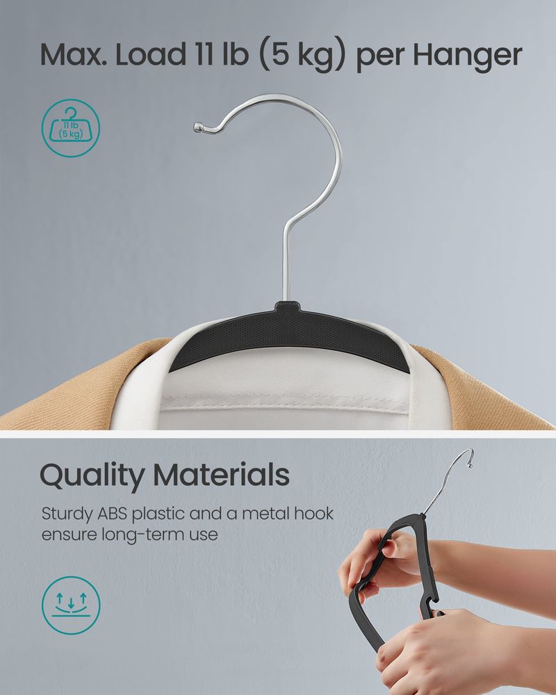 SONGMICS Clothes Hangers 50 Pack - Thumbnail 4