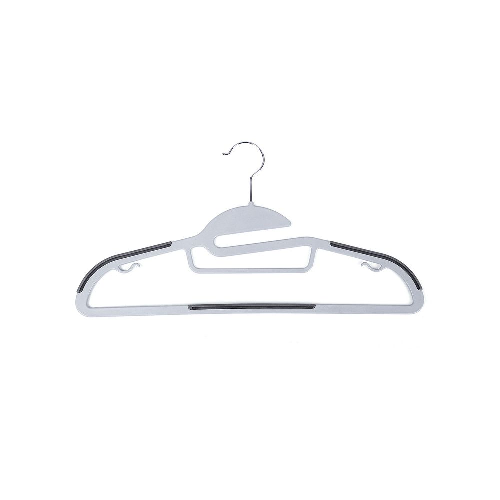 Plastic Clothes Hanger With Bar Hooks Heavy Duty Coat Hangers White 30 Pack