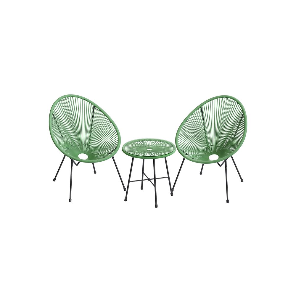 SONGMICS 3-Piece Outdoor Seating Acapulco Chair