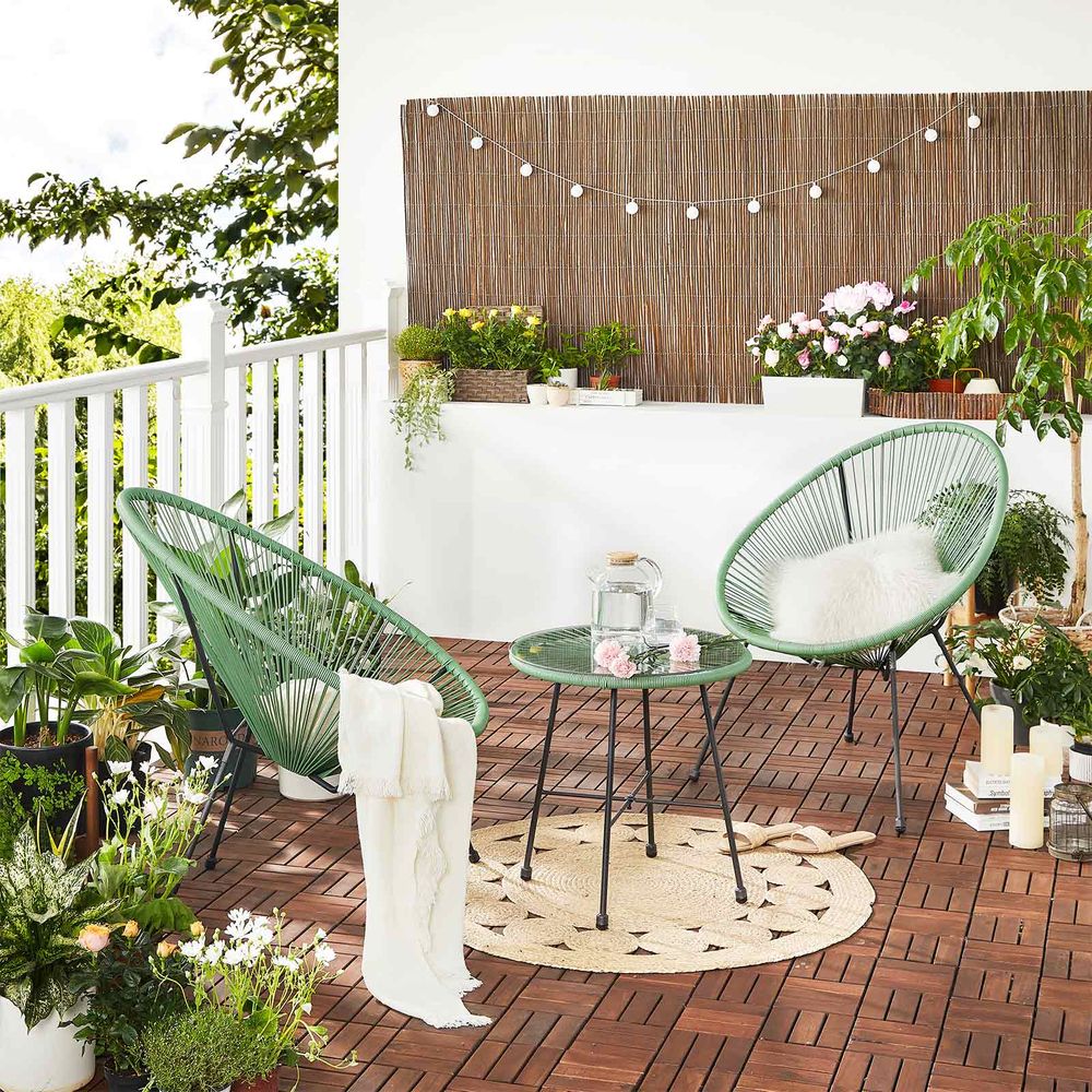 SONGMICS 3-Piece Outdoor Seating Acapulco Chair - Thumbnail 2