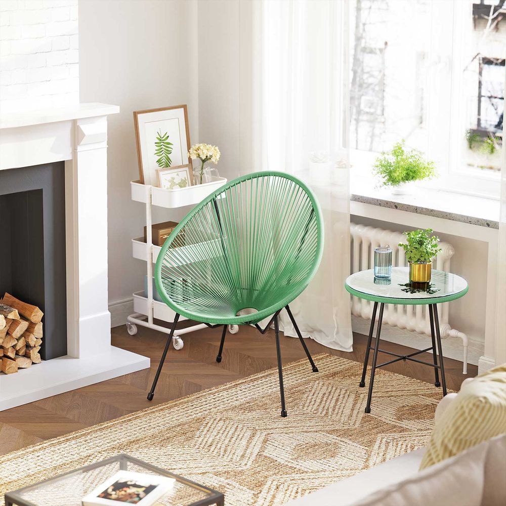 SONGMICS 3-Piece Outdoor Seating Acapulco Chair - Thumbnail 3