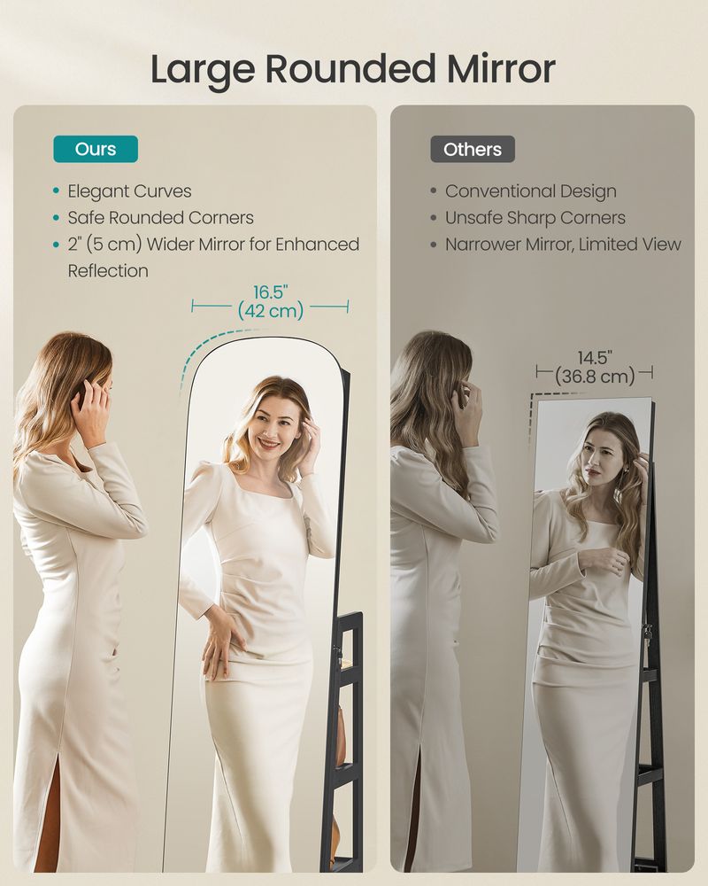 SONGMICS LED Jewelry Cabinet - Thumbnail 3