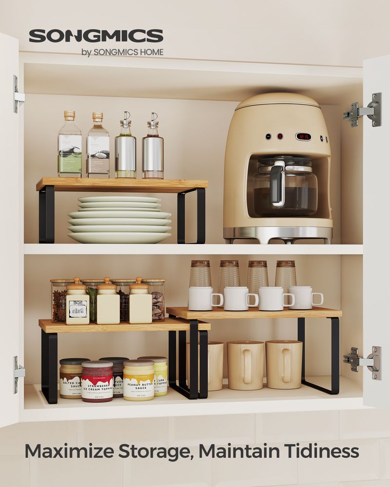 SONGMICS Cabinet Organizer Shelf