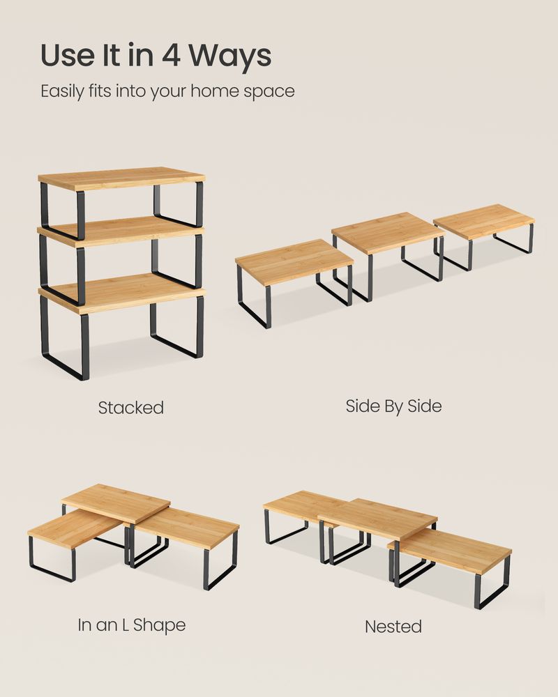 SONGMICS Cabinet Organizer Shelf - Thumbnail 4