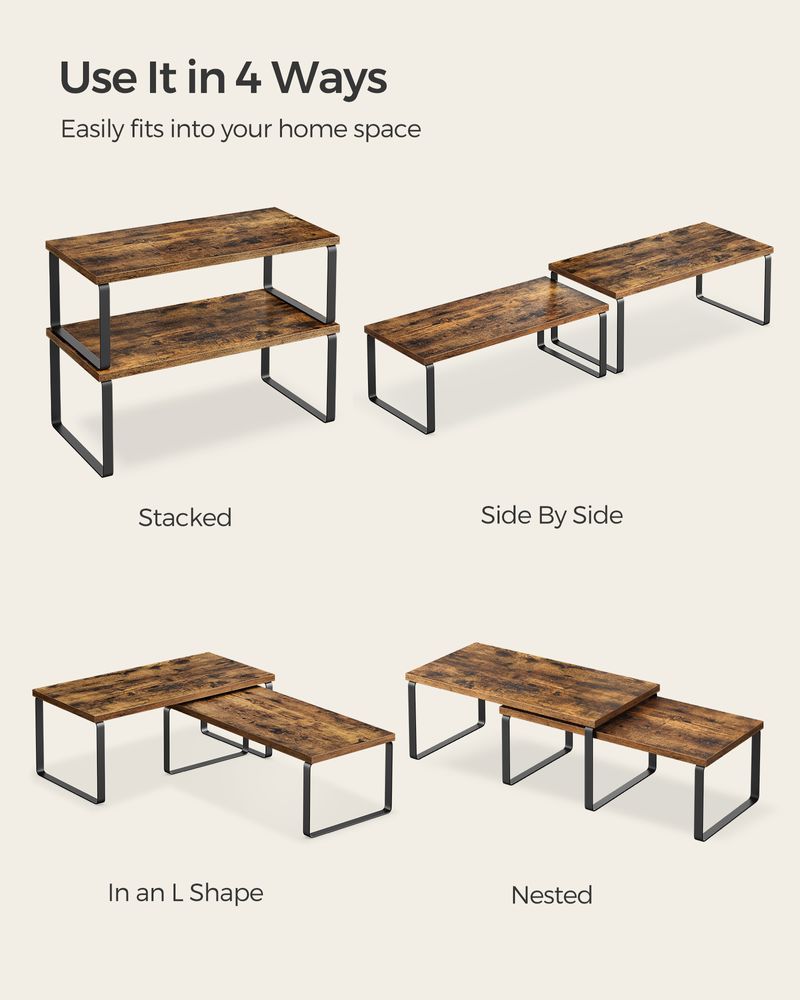 SONGMICS Cabinet Organizer Shelf - Thumbnail 5