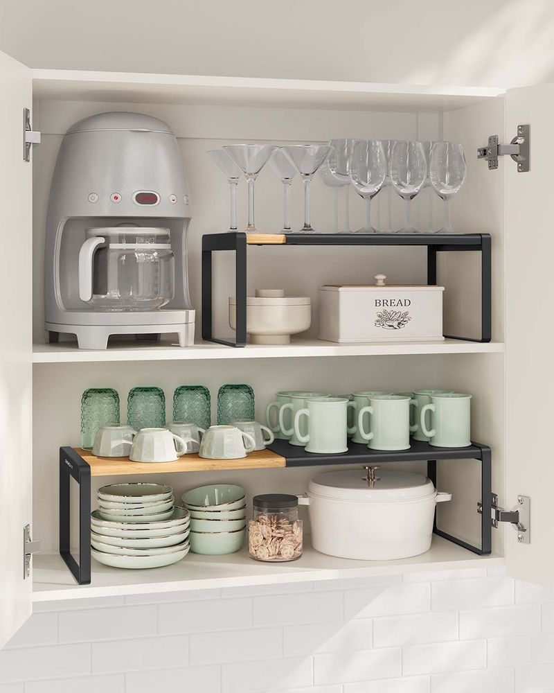 SONGMICS HOME Expandable Cupboard Shelf Organizers - Thumbnail 2