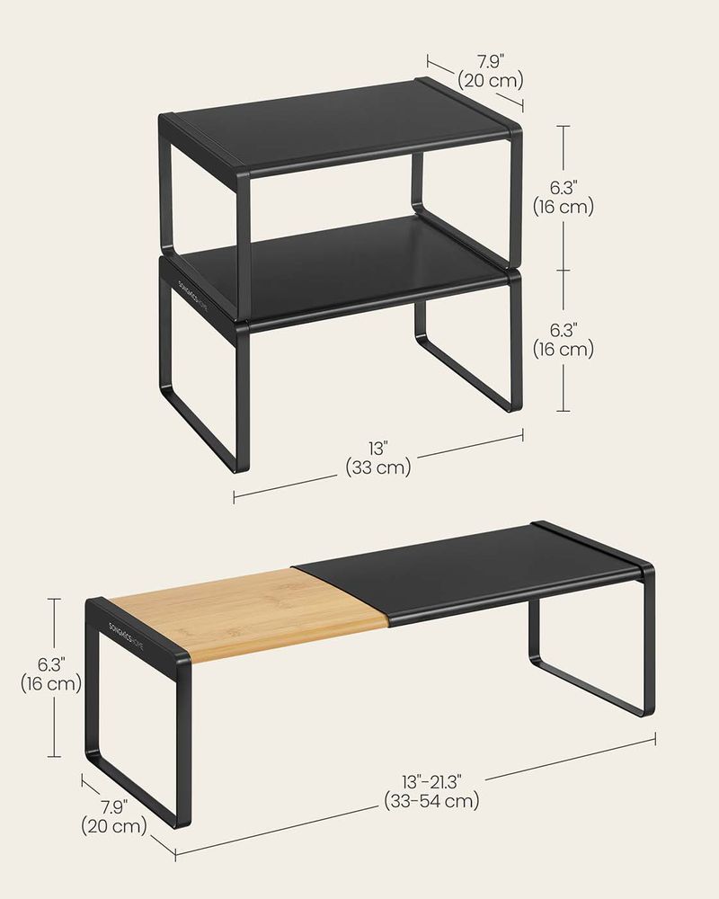 SONGMICS HOME Expandable Cupboard Shelf Organizers - Thumbnail 3