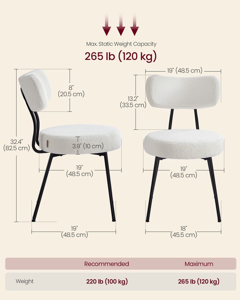 VASAGLE Dining Chair - Thumbnail 5