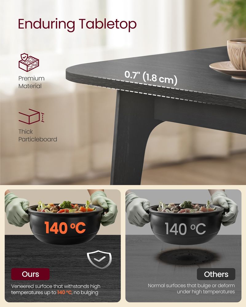 VASAGLE MAEZO Collection Extendable Dining Table - Thumbnail 4