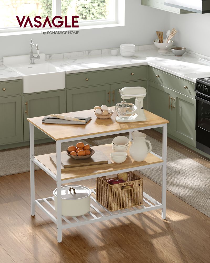Industrial 3 Shelves Kitchen Island for Sale | Home