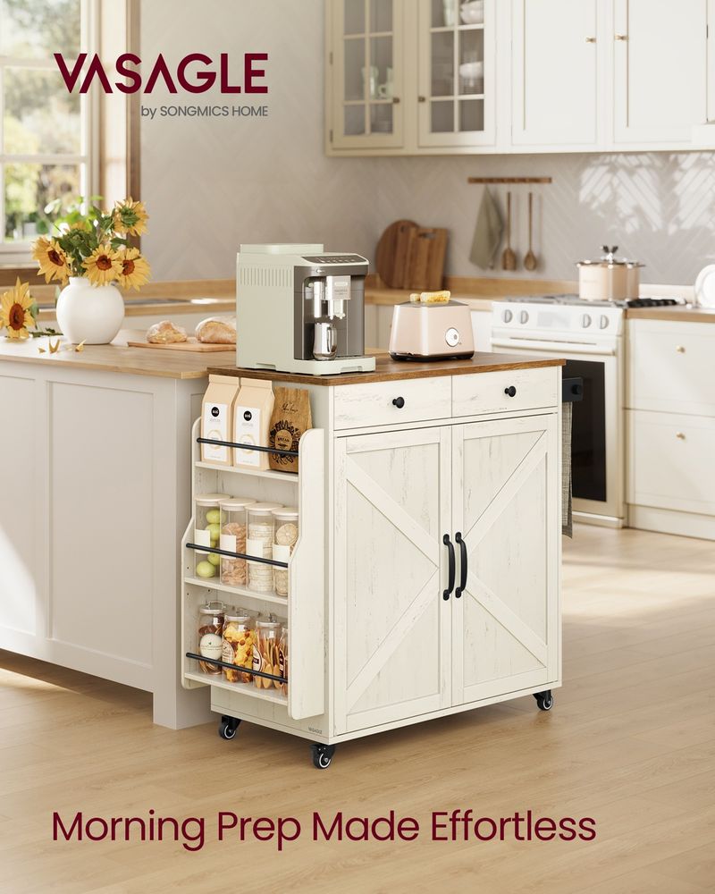 VASAGLE Mobile Kitchen Island - Thumbnail 3