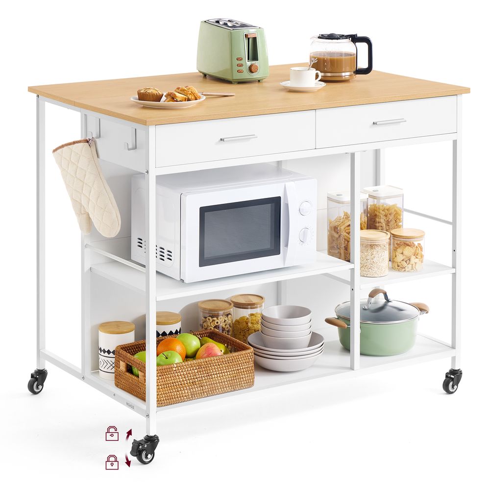 VASAGLE Kitchen Rolling Island - Thumbnail 3