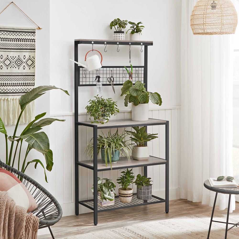 VASAGLE Bakers Rack, Coffee Bar, Kitchen Storage Shelf Rack - Thumbnail 5