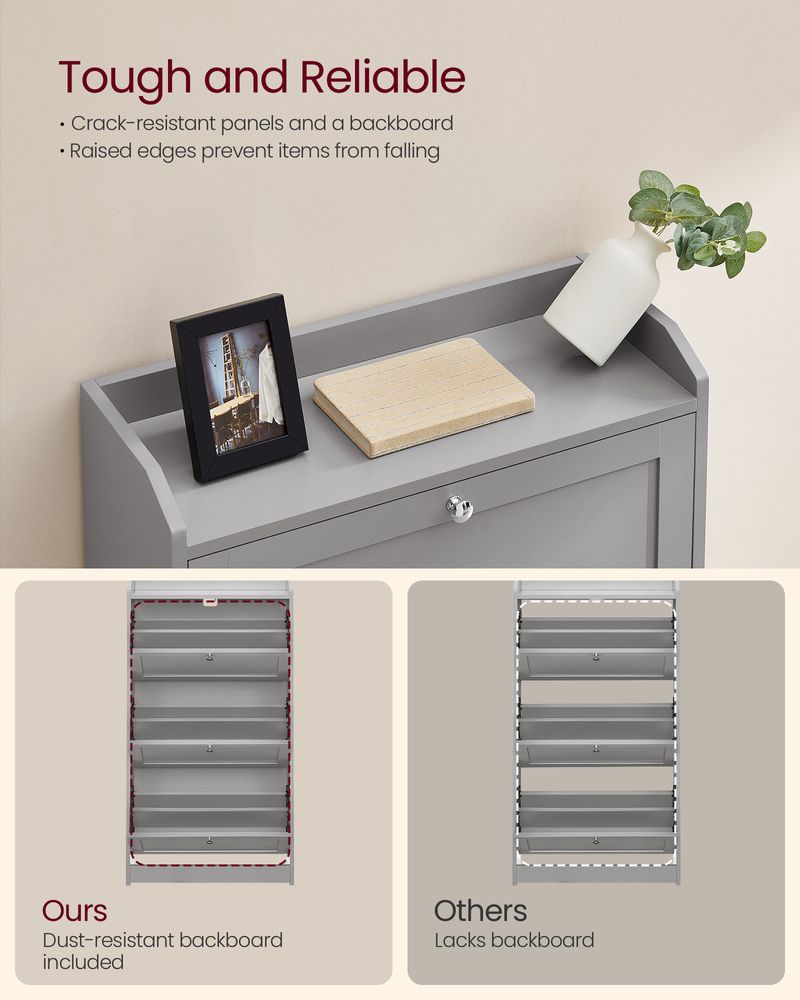 Shoe Cabinet with 3 Flip Drawers