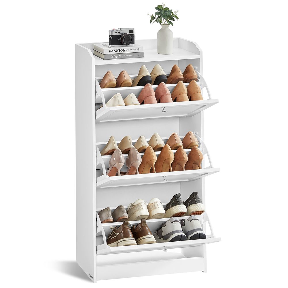 VASAGLE Shoe Cabinet with 3 Flip Drawers - Thumbnail 3