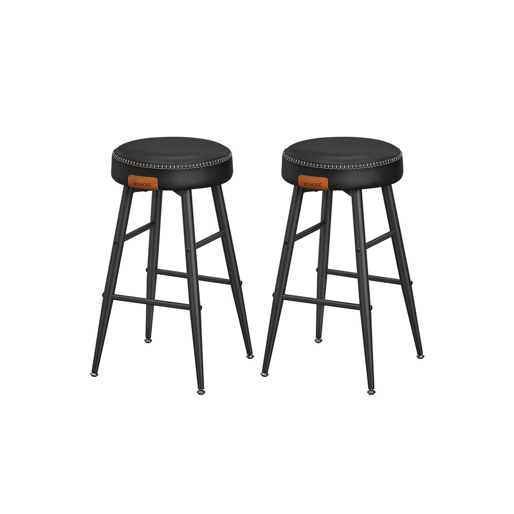 VASAGLE EKHO Collection - Dining Chairs Set of 2, Upholstered Kitchen  Chairs, Ink Black