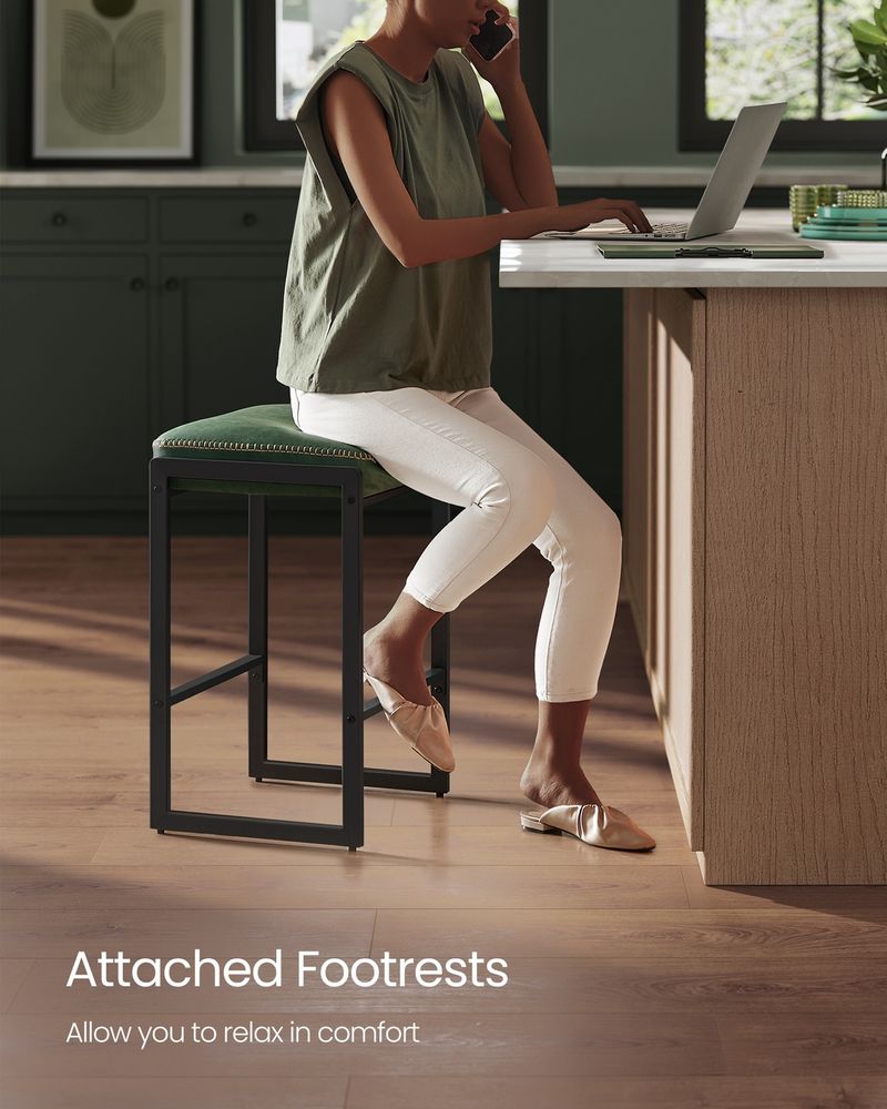 VASAGLE EKHO Collection Counter Height Bar Stools - Thumbnail 4