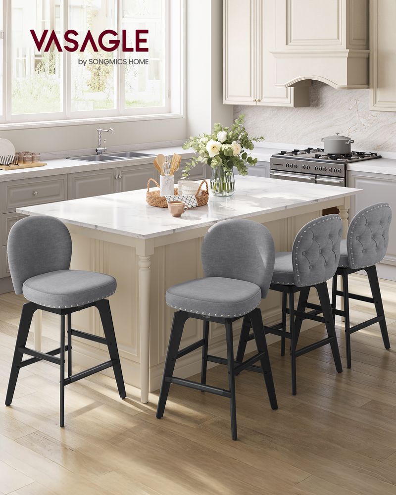 SONGMICS VASAGLE Bar Stools Set of 4 - Thumbnail 4