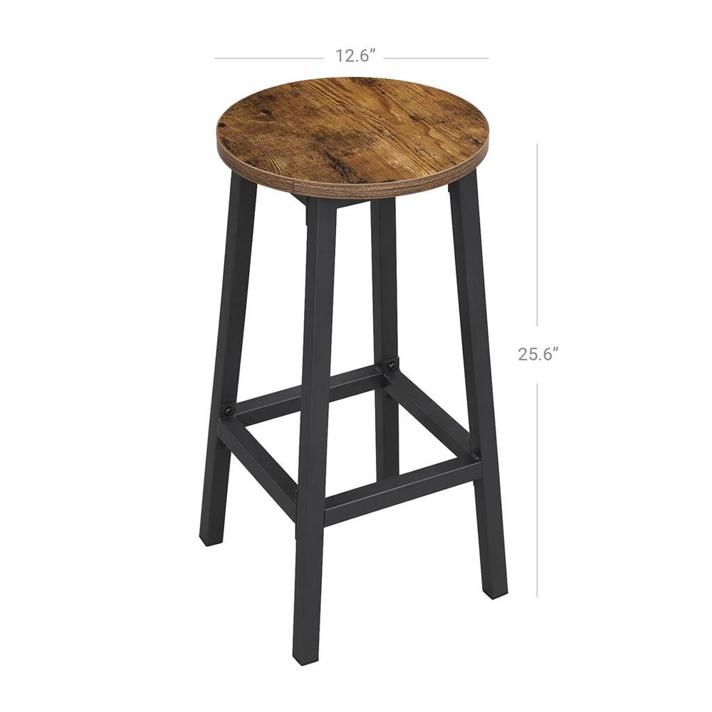 VASAGLE Ekho Collection Bar Stools Set of 30 Height, Simply Black