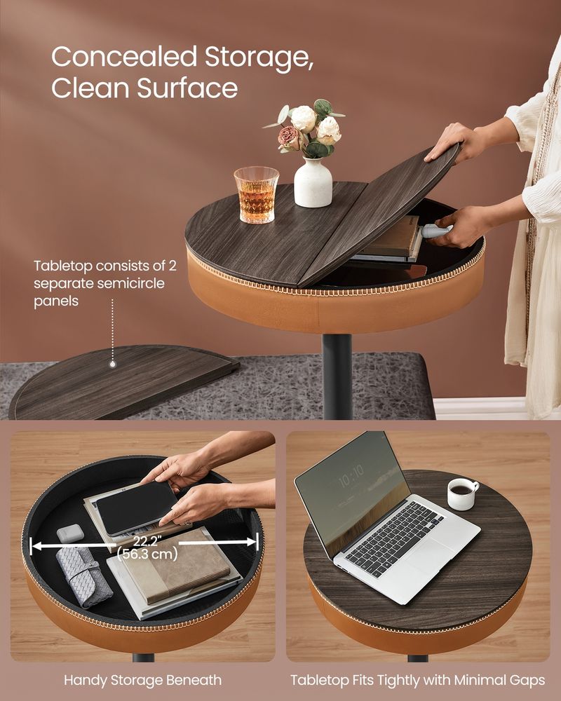 VASAGLE EKHO Collection Height Adjustable Bar Table - Thumbnail 5