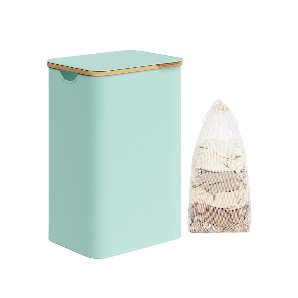 SONGMICS 65L Slim Laundry Hamper with Lid - Thumbnail 2