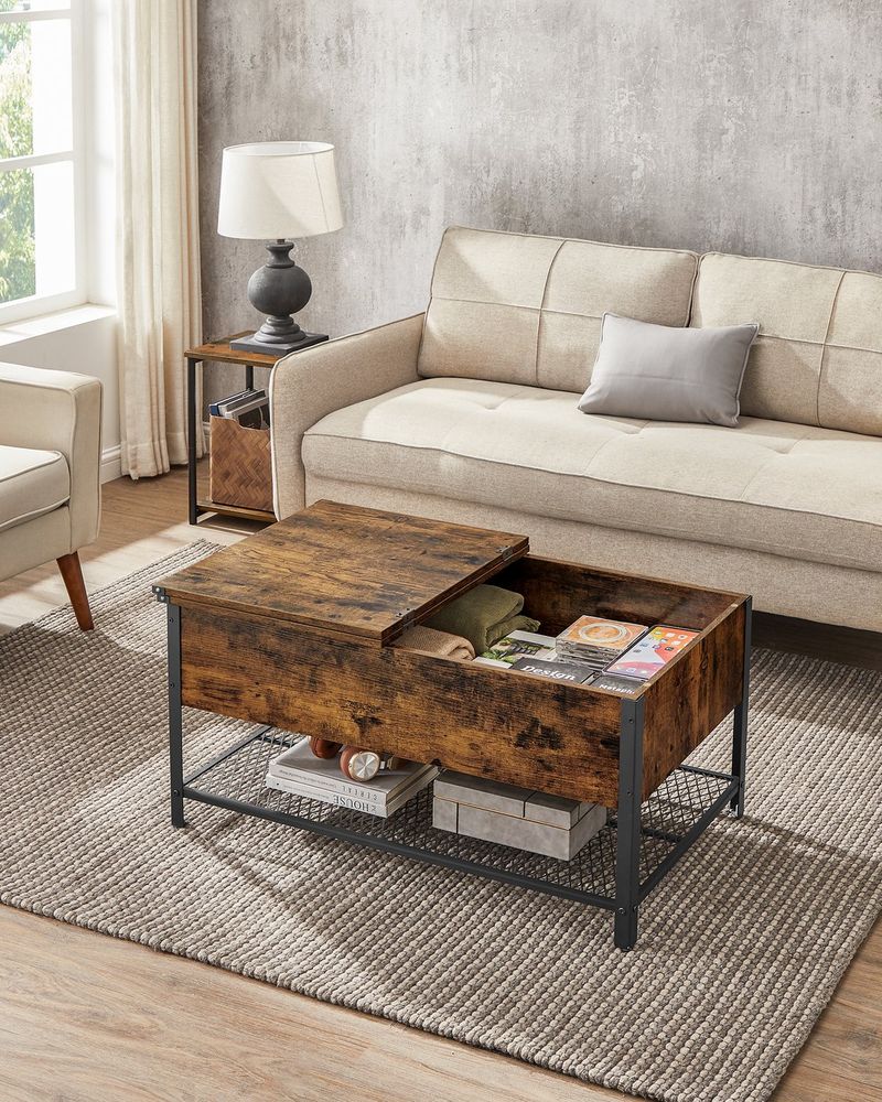 VASAGLE Daxton Collection Coffee Table with Flip Top - Thumbnail 2