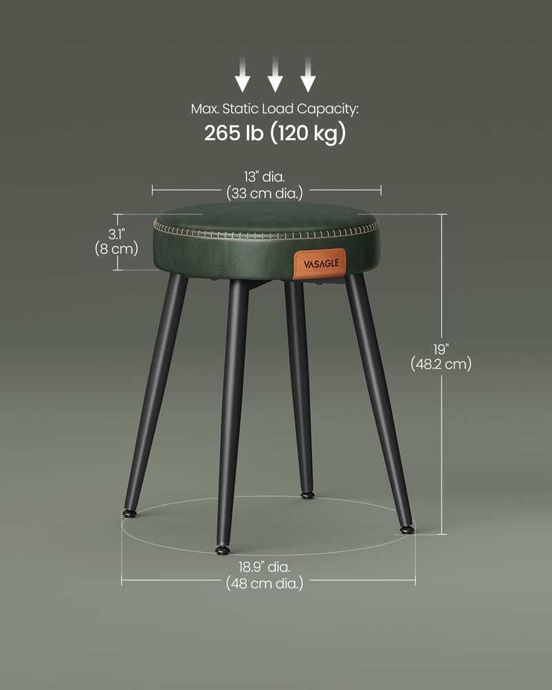 VASAGLE EKHO Collection Dining Stools - Thumbnail 3