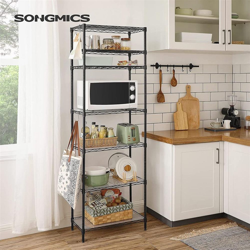 SONGMICS Cabinet Shelf Organizers | Set of 2 Kitchen Counter Shelves