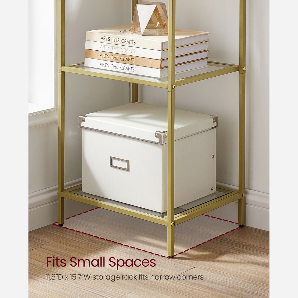 Gold Polished 3-Tier Shelf