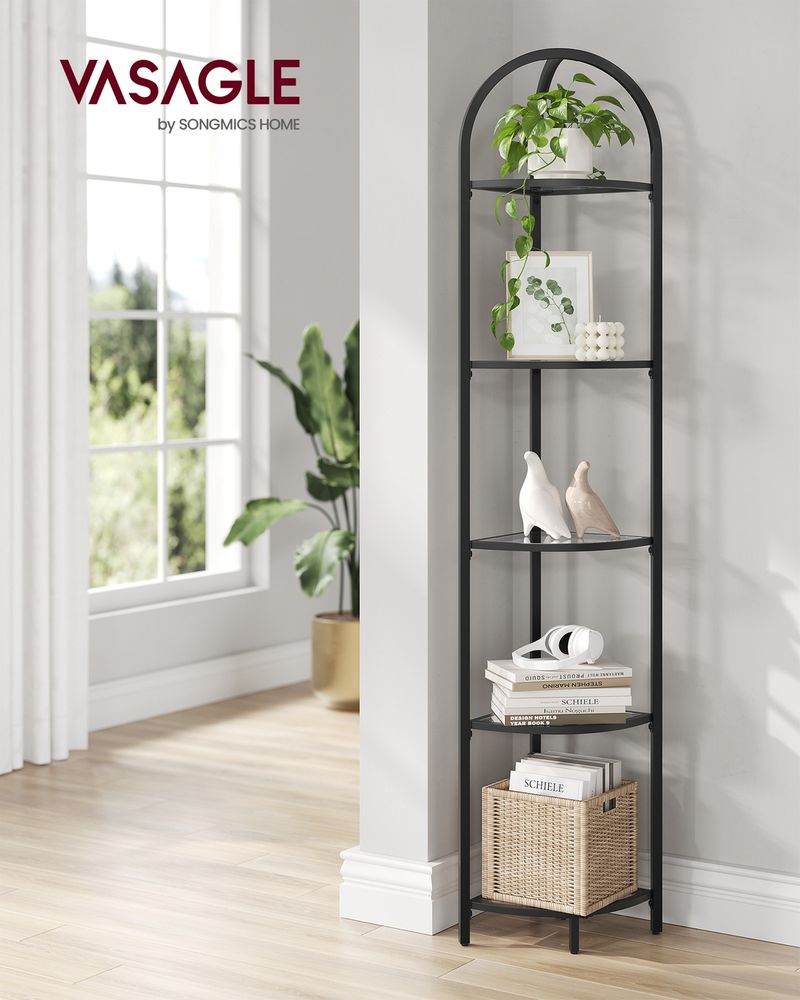 VASAGLE 5-Tier Corner Bookshelf - Thumbnail 4