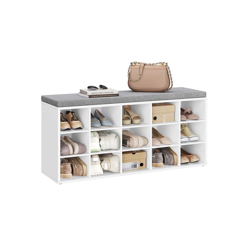 15 Cubes Shoe Bench - Shoe Bench | VASAGLE by SONGMICS