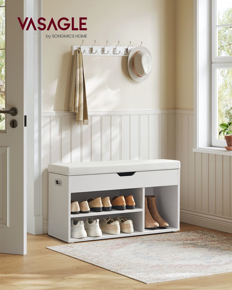 VASAGLE CUSTOS Collection Storage Bench with Cushion