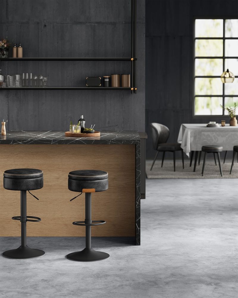 VASAGLE EKHO Collection Swivel Bar Stool - Thumbnail 3
