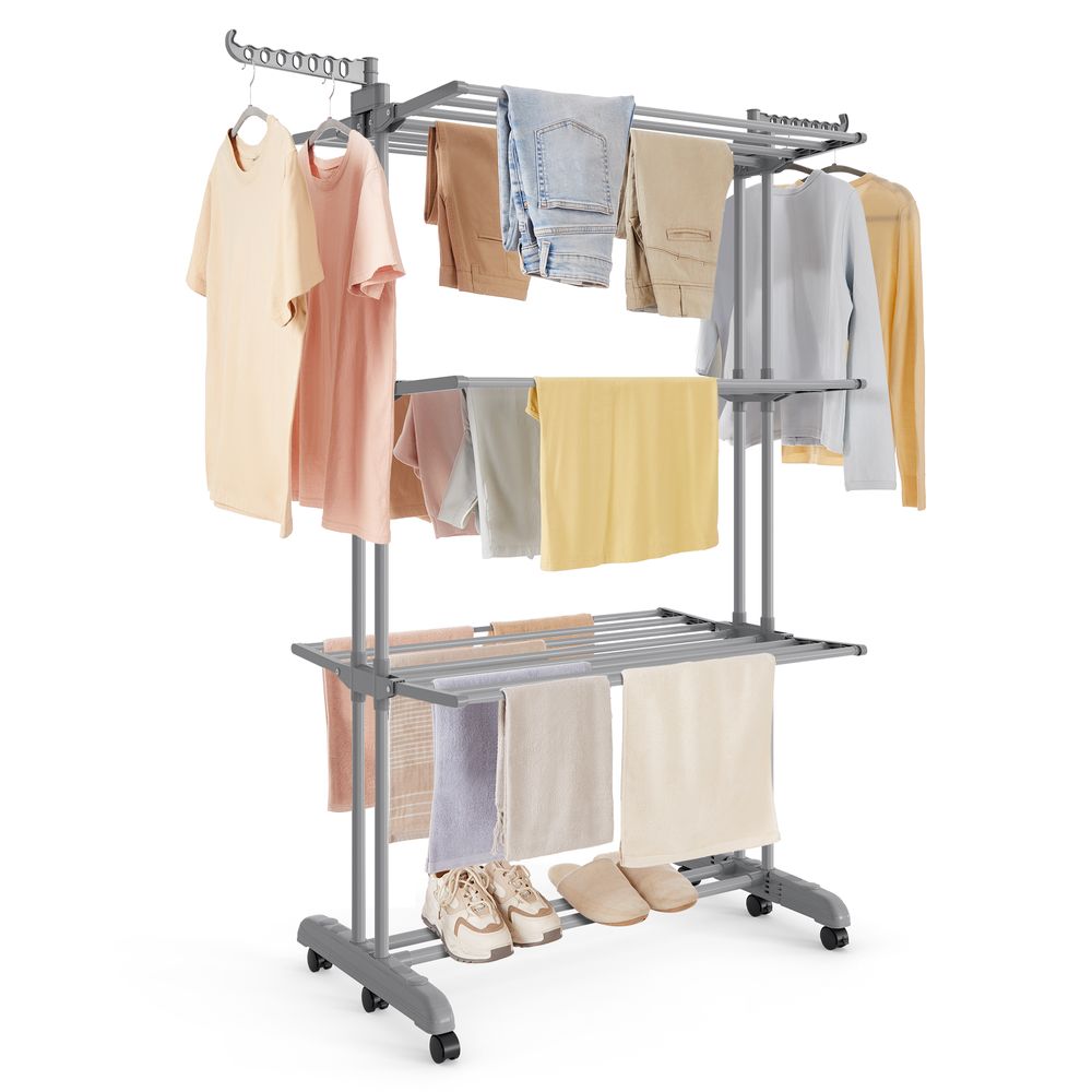 SONGMICS 4-Tier Clothes Drying Rack Stand