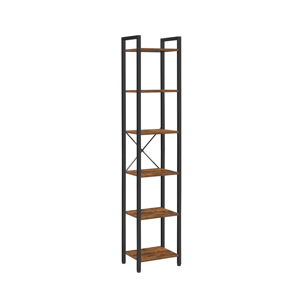 VASAGLE Cube Storage Organizer 4-Tier Bookshelf Bookcase with Adjustable  Storage Shelves Rustic Brown 